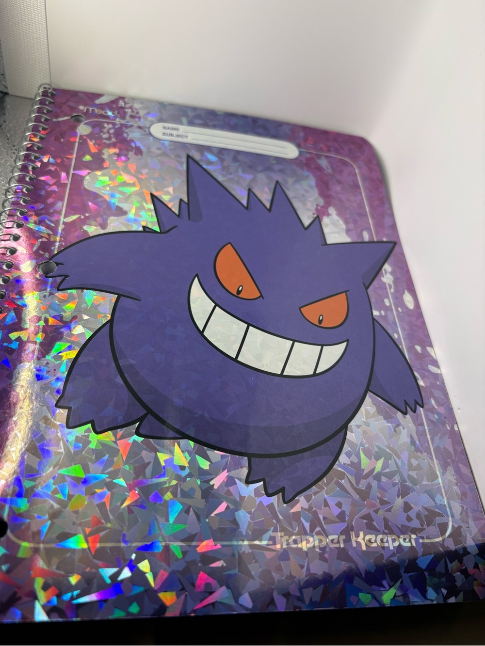 Pokémon X Target Gengar Spiral Notebook — Purple Holographic Cover